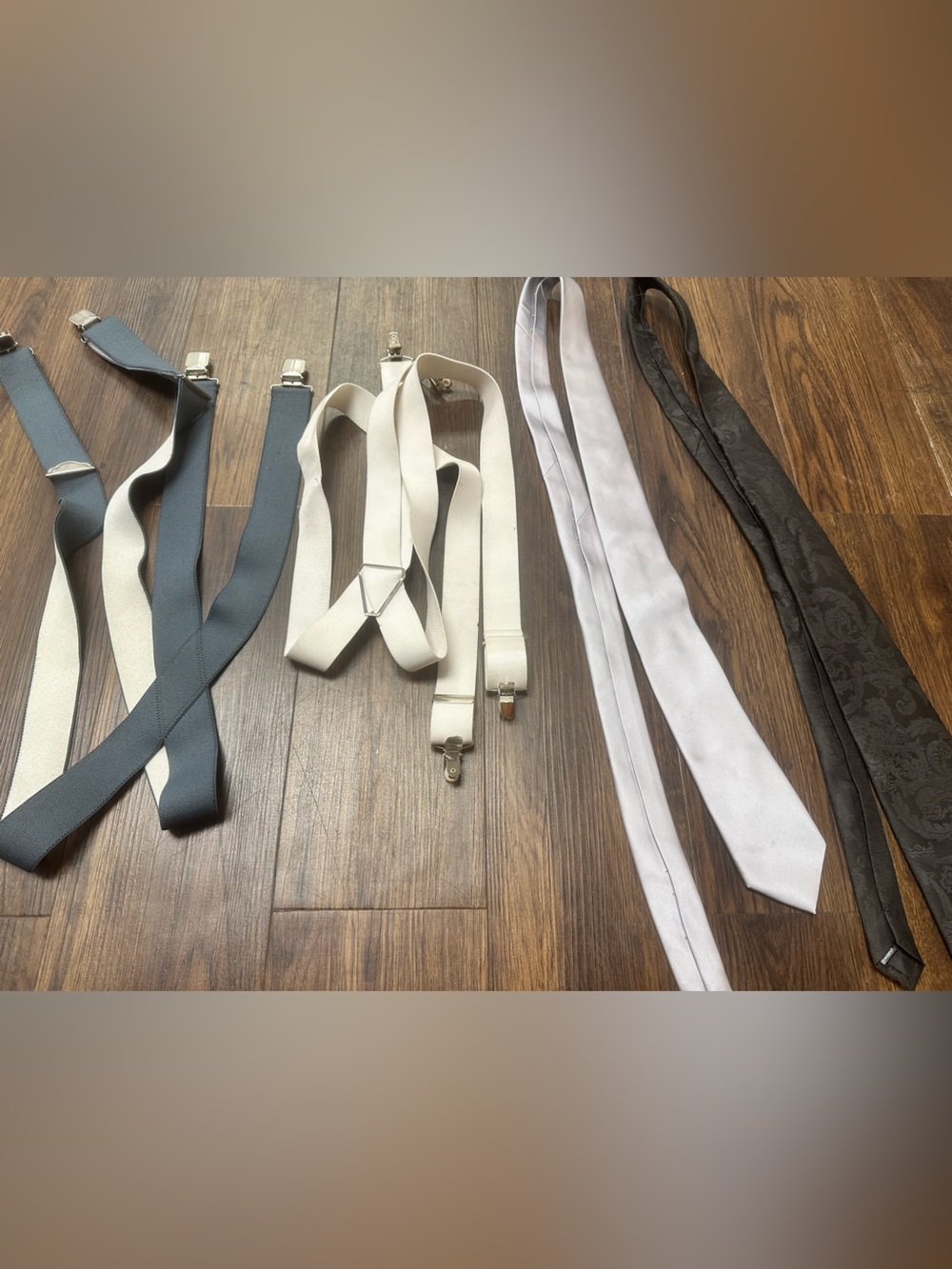 Men's Suspenders and Ties Set